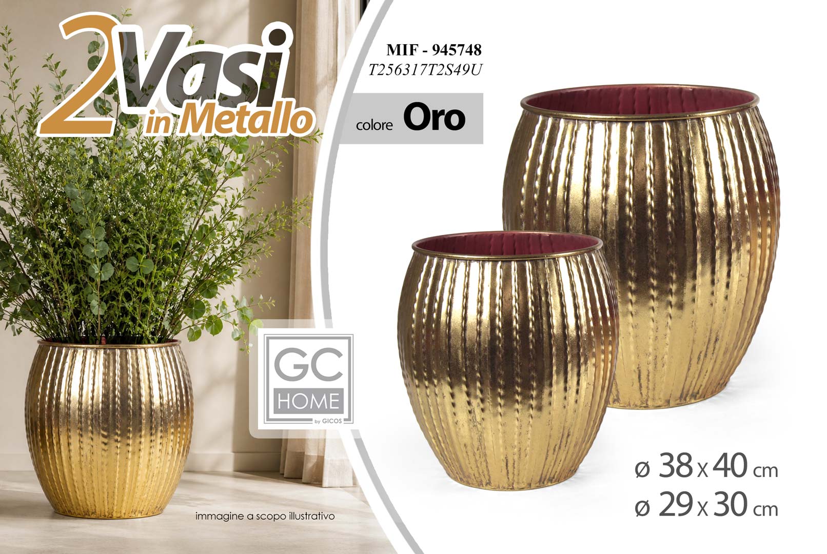 8025569945748 MIF/S/2 VASI ORO H40/30 T256317T2S49U - immagine 1