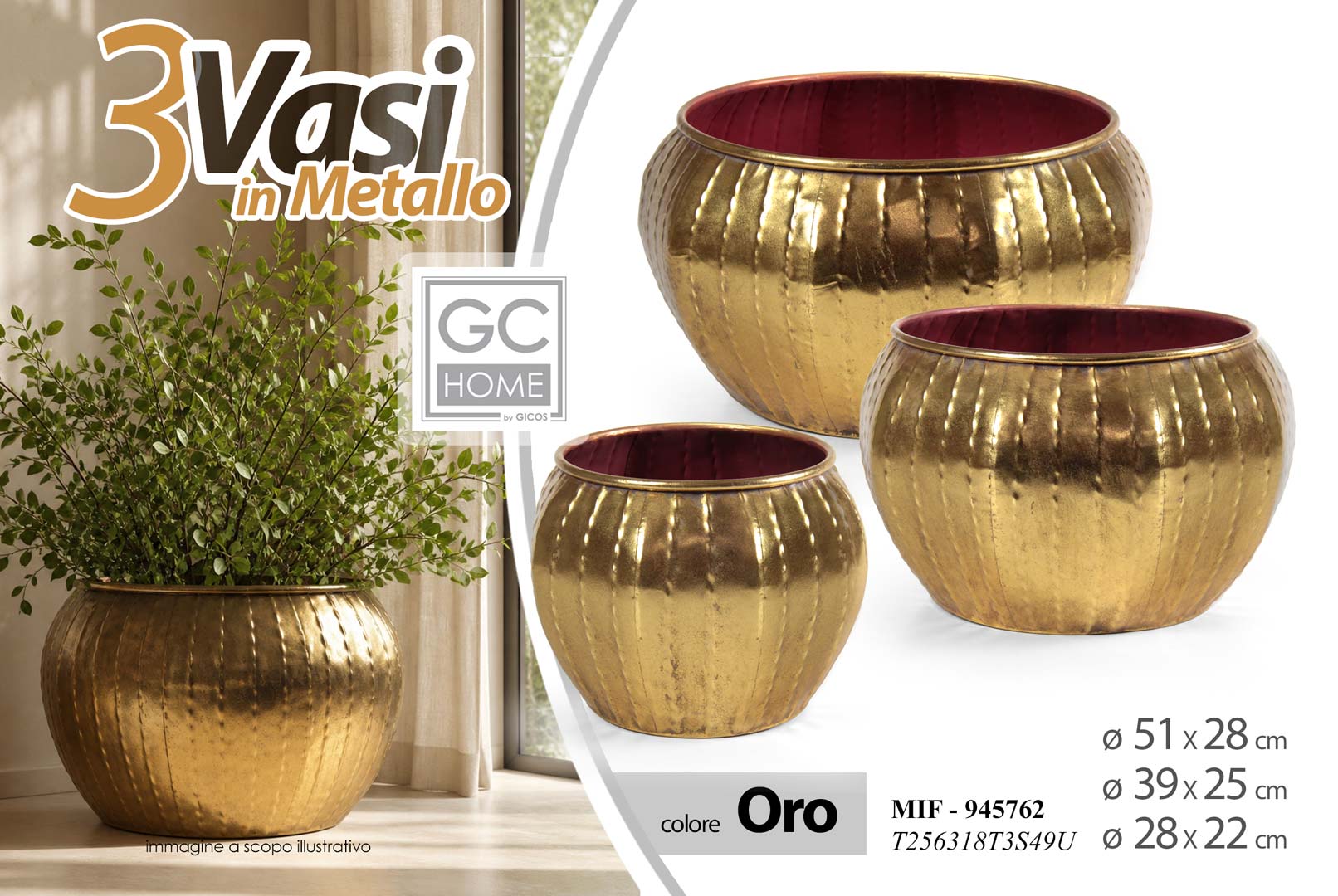 8025569945762 MIF/S/3 VASI ORO D51/39/28 T256318T3S49U - immagine 1