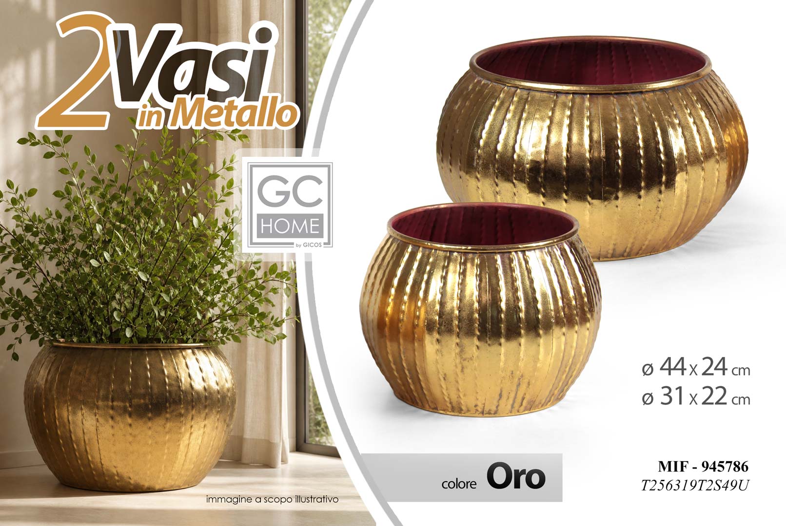 8025569945786 MIF/S/2 VASI C.ORO D44/31 T256319T2S49U - immagine 1