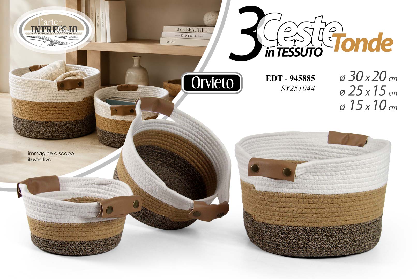 8025569945885 EDT/S/3 CESTE TONDE 30/25/15 SY251044 - immagine 1