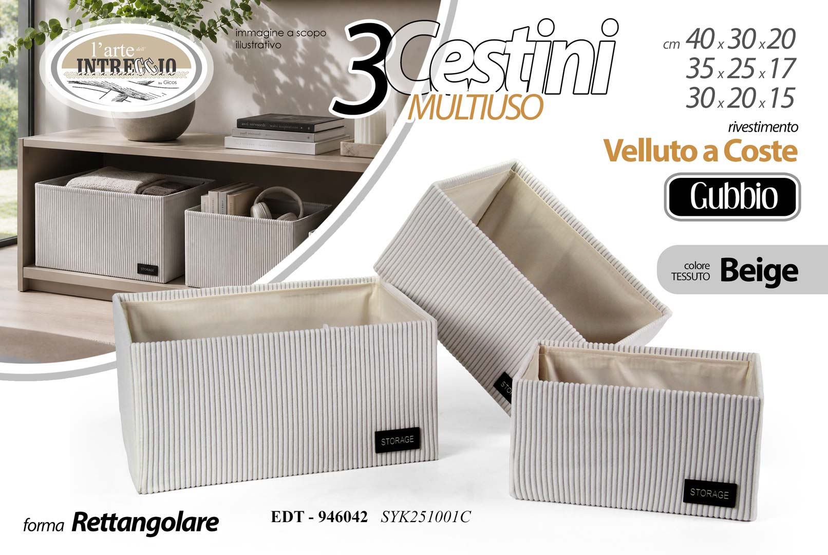8025569946042 EDT/S/3 CASSETTE BEI 40/35/30 SYK251001C - immagine 1